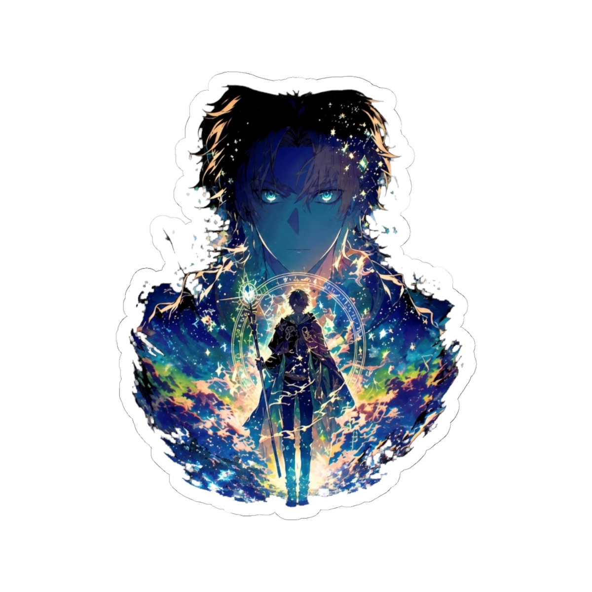 Rudeus Greyrat Mushoku Tensei Fan Art Sticker - alternate angle 1, merchandise