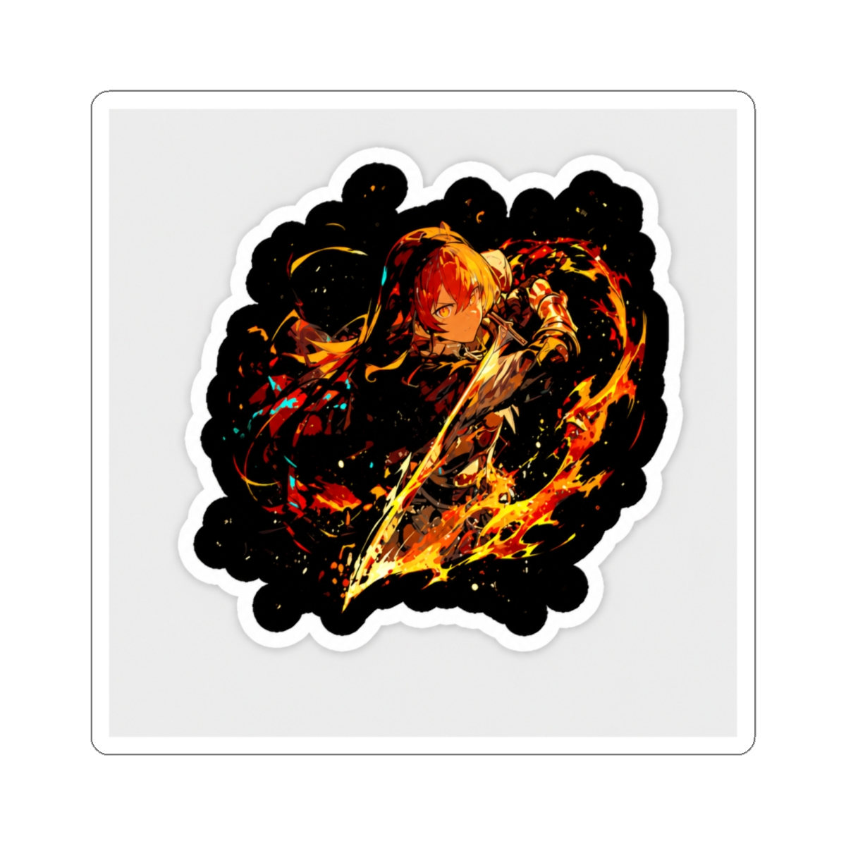 Eris Boreas Greyrat with Flaming Sword Sticker | Mushoku Tensei