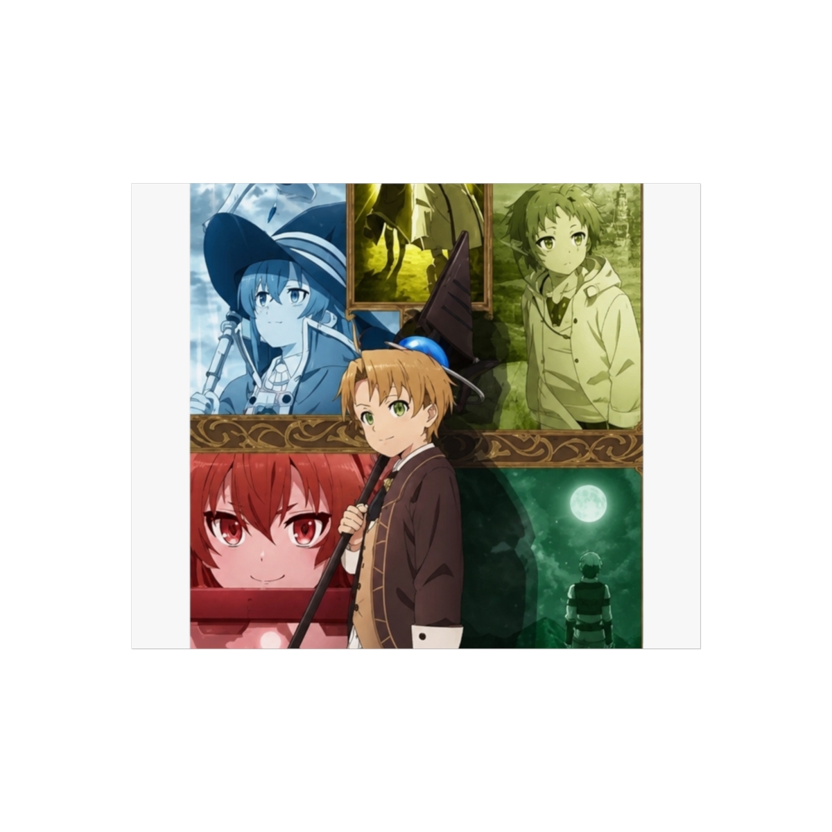 Mushoku Tensei: Jobless Reincarnation Anime Posters Manga Migurdia Rudeus Eris Boreas Sylphiette Home Decor Wall Art Poster Wall Hanging - alternate angle 1, merchandise