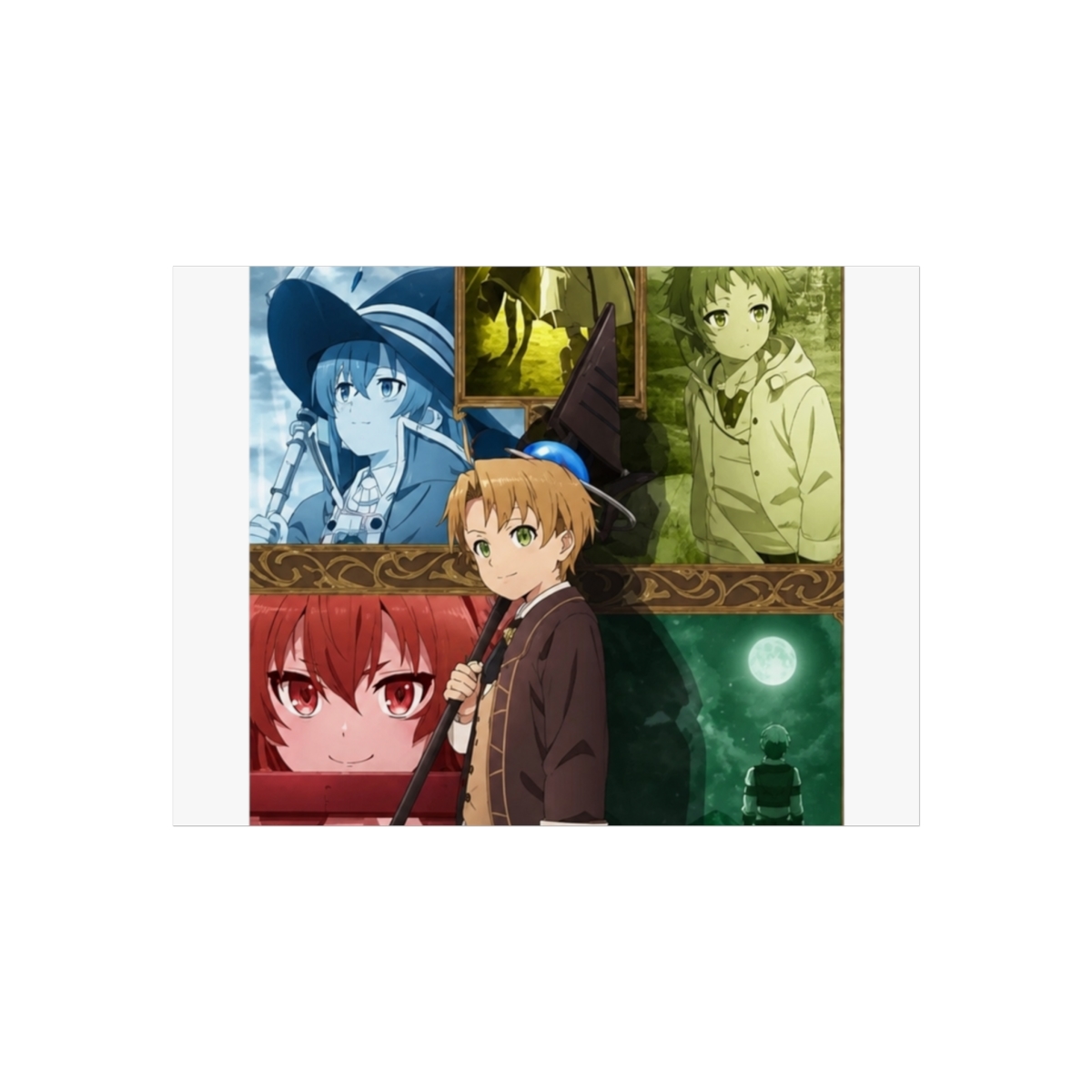 Mushoku Tensei: Jobless Reincarnation Anime Posters Manga Migurdia Rudeus Eris Boreas Sylphiette Home Decor Wall Art Poster Wall Hanging - alternate angle 4, merchandise