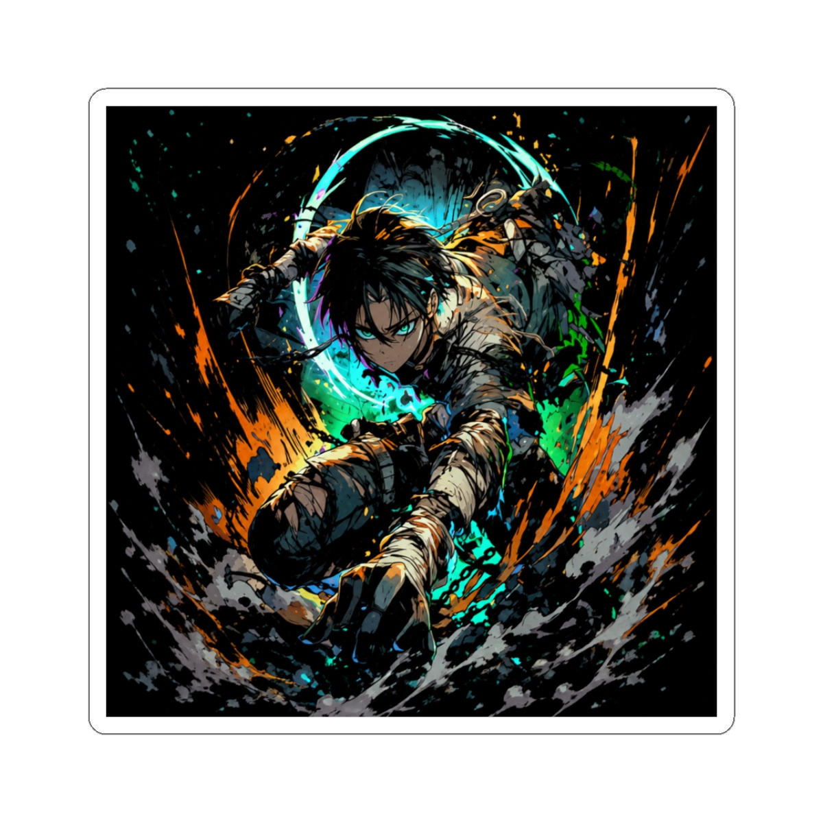 Rudeus Greyrat Action Pose Sticker | Mushoku Tensei
