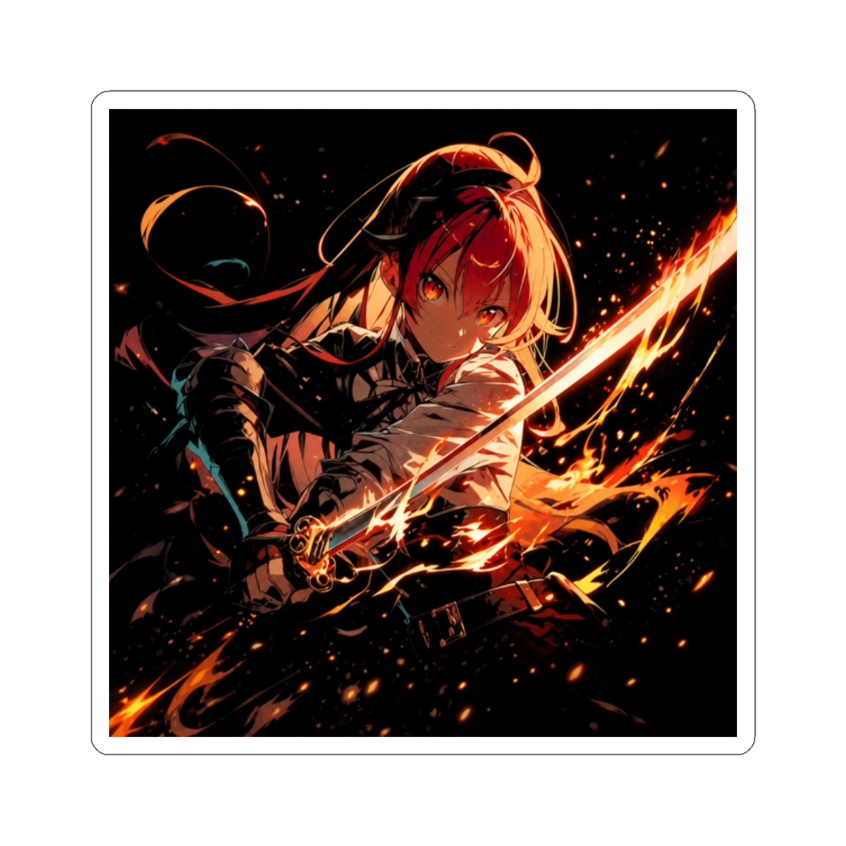 Eris Boreas Greyrat Sword Art Fan Sticker | Mushoku Tensei - alternate angle 3, merchandise