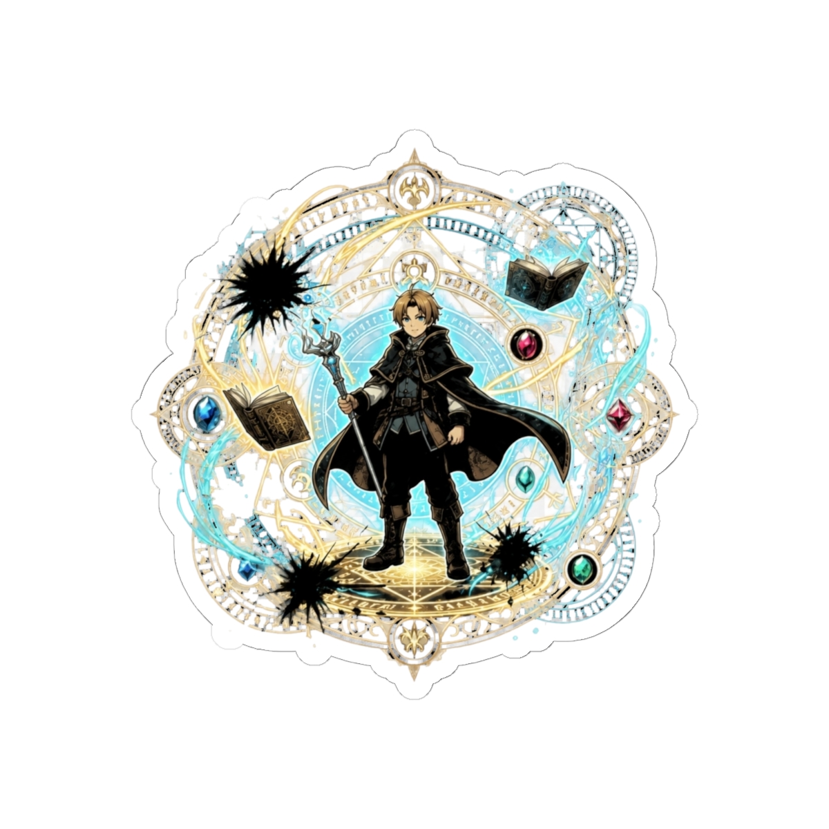 Rudeus Greyrat Standing Confident Sticker | Mushoku Tensei