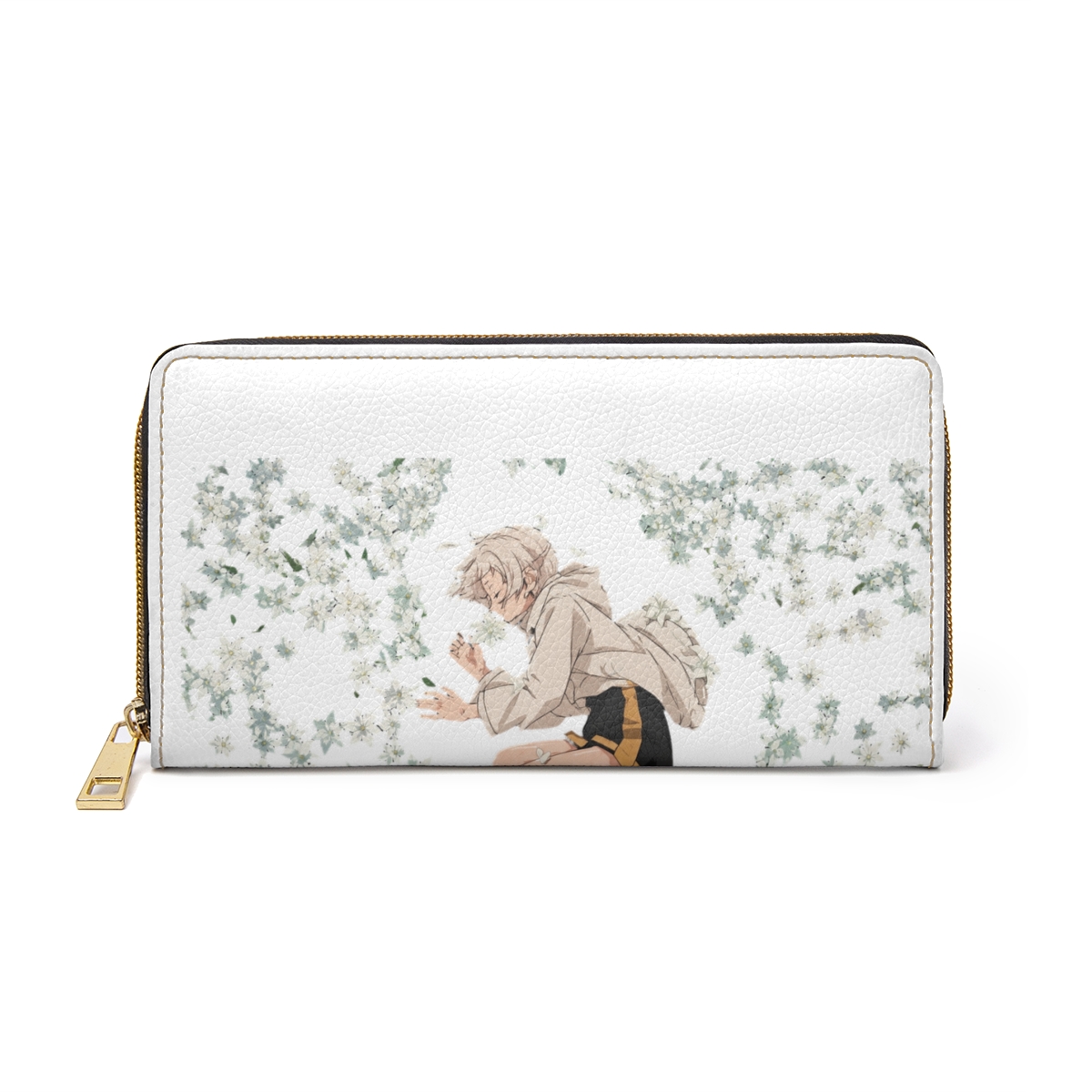 Buckle-Down Mushoku Tensei Jobless Reincarnation Canvas Zipper Wallet | Mushoku Tensei Sylphiette Sleeping On Flowers Scene