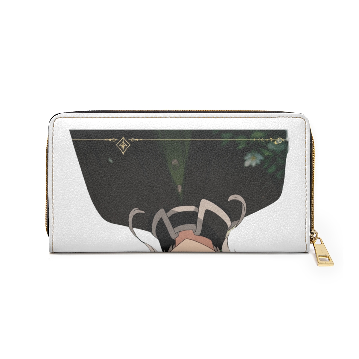 Buckle-Down Mushoku Tensei Jobless Reincarnation Canvas Zipper Wallet | Mushoku Tensei Guard Fitz Garden Scene and Title Logo - alternate angle 1, merchandise